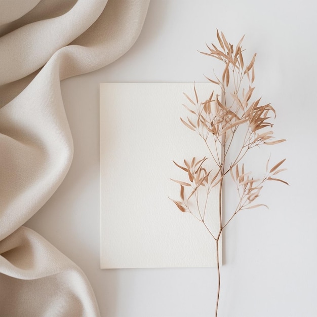 een stuk papier met een bloem erop