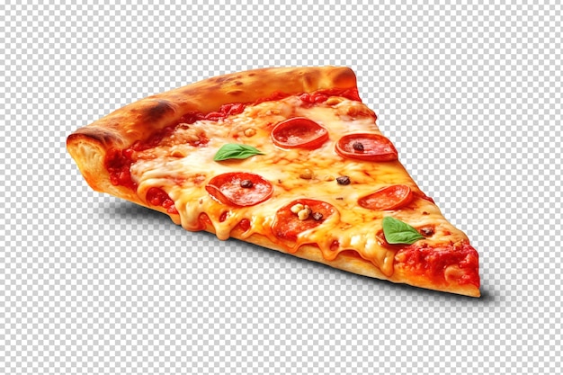 Een stuk pepperonispizza Ai Knipsel op transparant