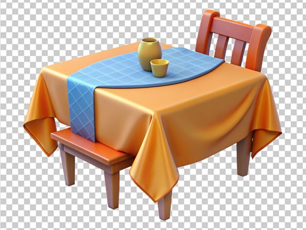 PSD een tafel met een tafeldoek