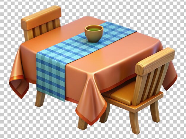 Een tafel met een tafeldoek