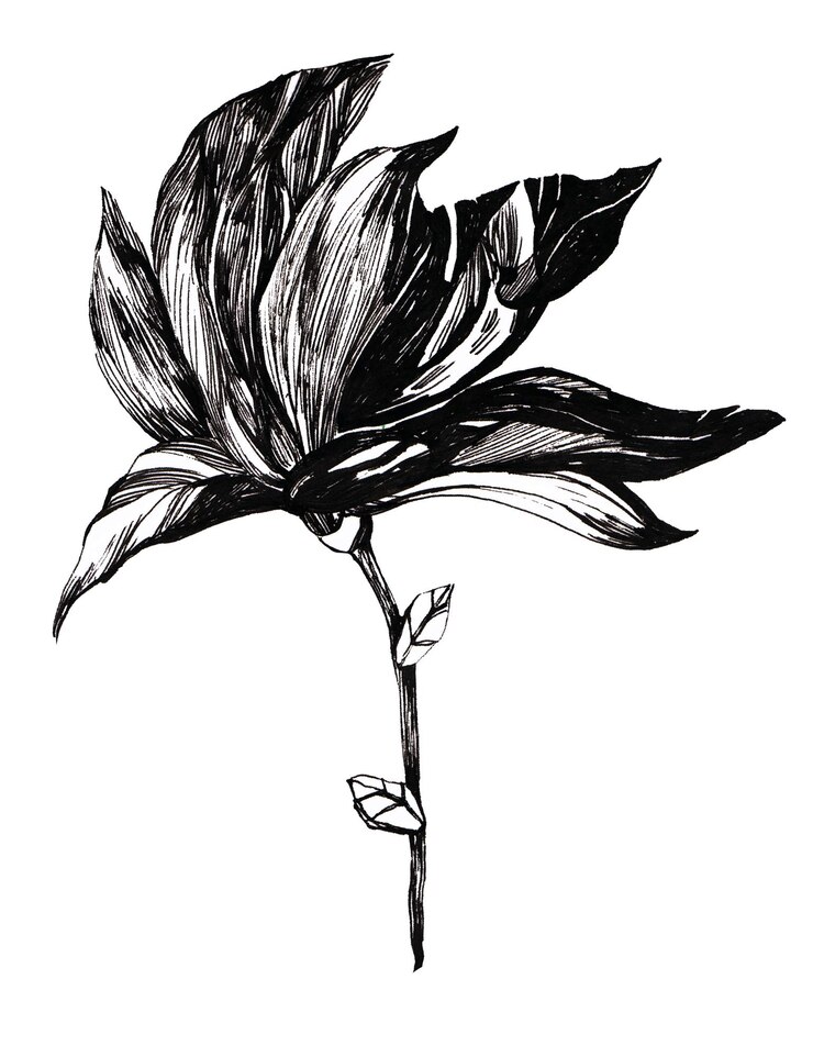 PSD een tekening van een bloem met het woord b erop
