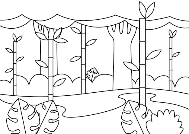 een tekening van een boom met een vogel erop
