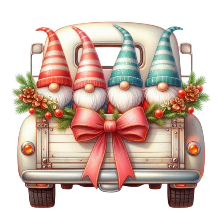 PSD een tekening van twee santa hoeden met een boog aan de achterkant