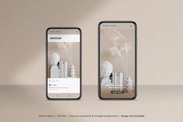 Een telefoon met het woord mockup erop