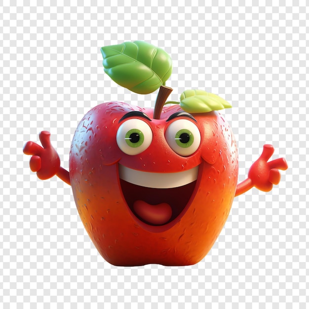 PSD een tomaat met een gezicht waarop staat 