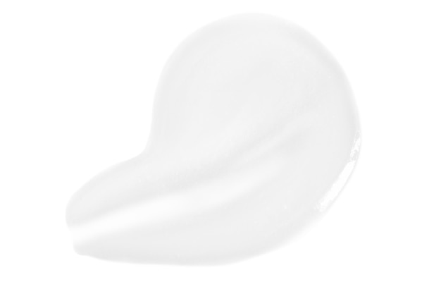 Een uitstrijkje van vettige smeltende room op een blanco PNG-achtergrond