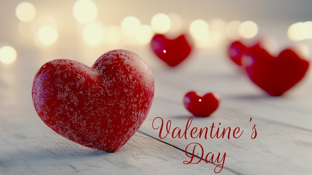 een valentijnskaartje met een rood hart erop