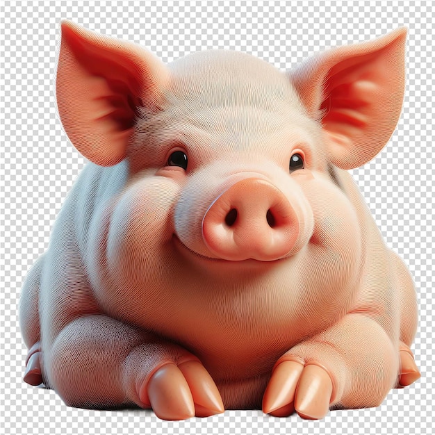 Een varken dat is gemaakt door een foto van een varken