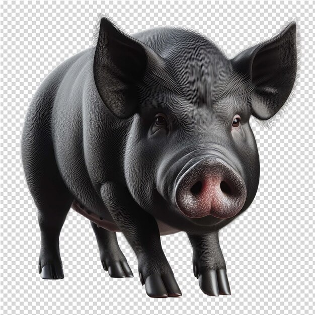 PSD een varken dat zwart en wit is