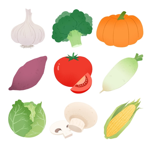 een verscheidenheid aan groenten, waaronder uien, broccoli, uien en uien