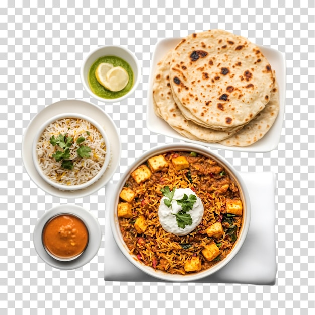 een verscheidenheid aan voedingsmiddelen, waaronder tortilla's, rijst en een kom rijst