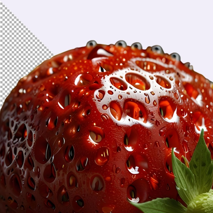 PSD een verzameling aardbeien met een schedel bovenop