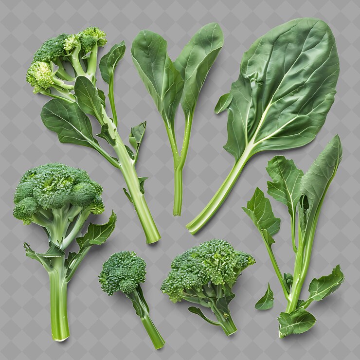 PSD een verzameling broccoli die afkomstig is van het bedrijf van de broccoli