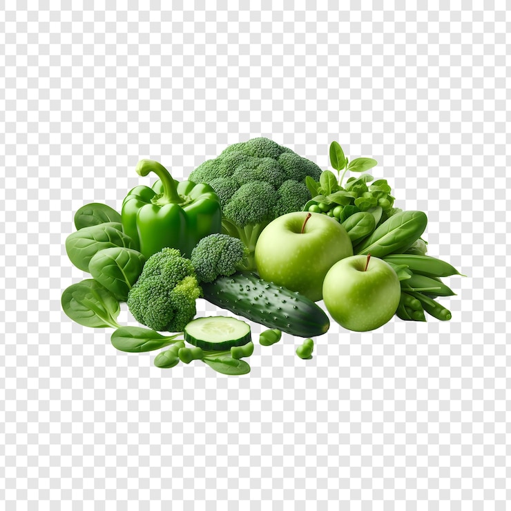 PSD een verzameling groenten, waaronder broccoli, selleri en selleri