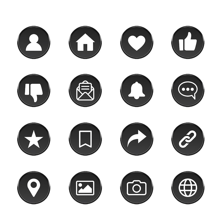 PSD een verzameling iconen, waaronder een huis en een kaart van het gebied