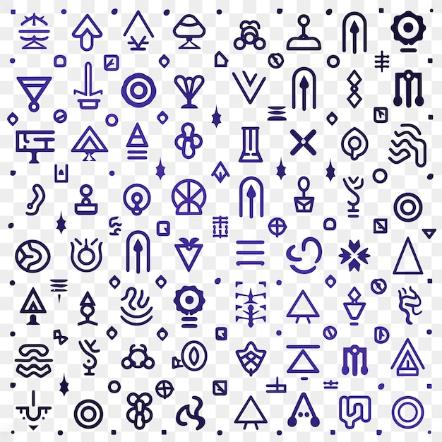 Een verzameling van symbolen met inbegrip van de ene met de andere met de andere met de andere met het nummer