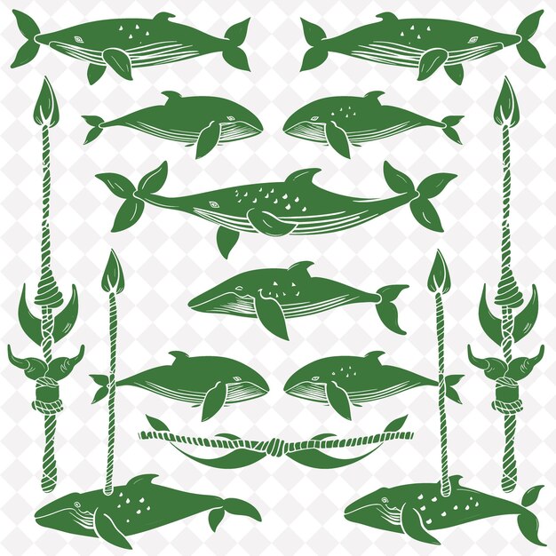 PSD een verzameling vissen en zeedieren