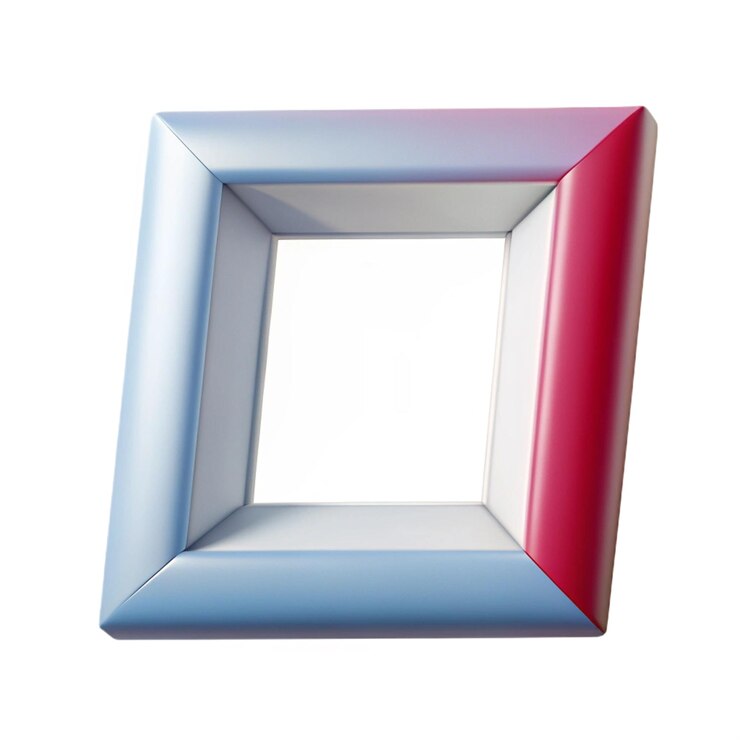 PSD een vierkant met een rood en blauw vierkant erop