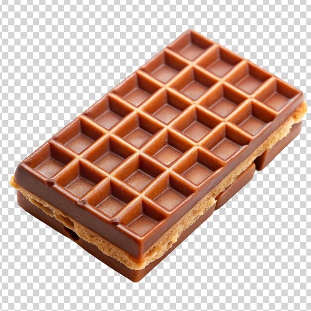 PSD een vierkant stuk chocoladekoek op een doorzichtige achtergrond