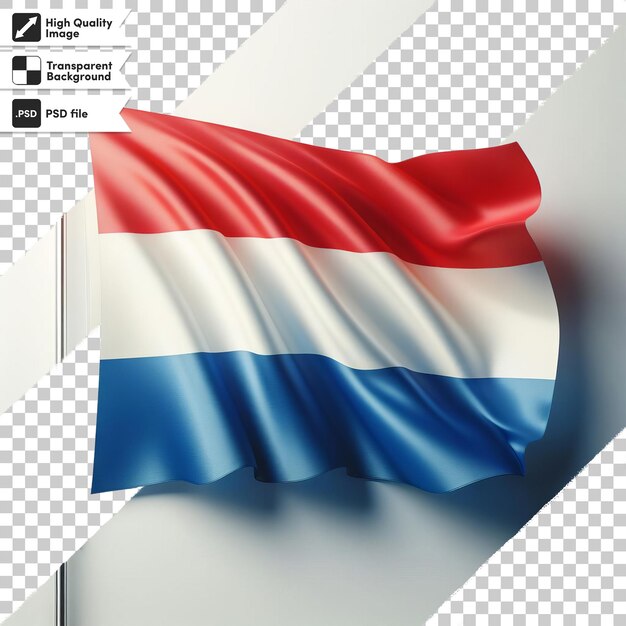 PSD een vlag die voor een scherm wordt gehandhaafd