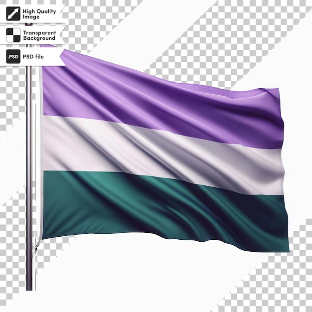PSD een vlag met het woord 