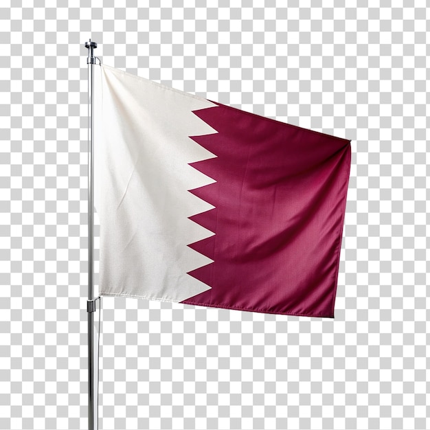 PSD een vlag van qatar op een doorzichtige achtergrond
