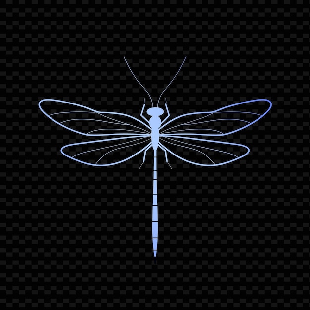 PSD een vlinder met een blauw licht erop en een zwarte achtergrond