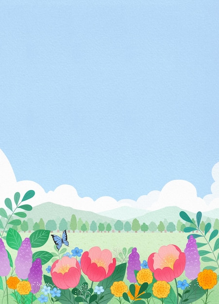 een vlinder zit op een bloem in het midden van een bos