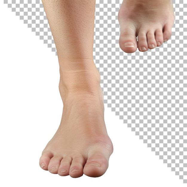 een voet en voet van een persoon