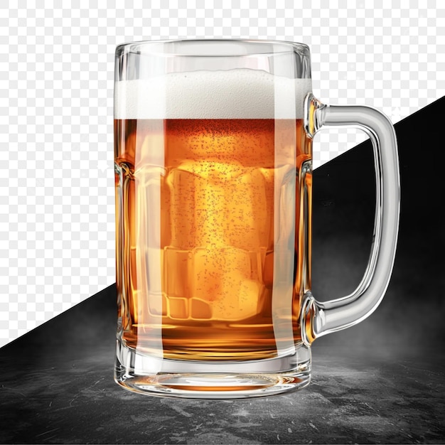 een vol glas bier met de woorden bier erop