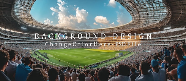 Een volgepakt voetbalstadion met aanhangers die juichen