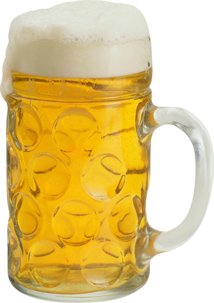 PSD een volle bierkop met een dikke schuimkop.