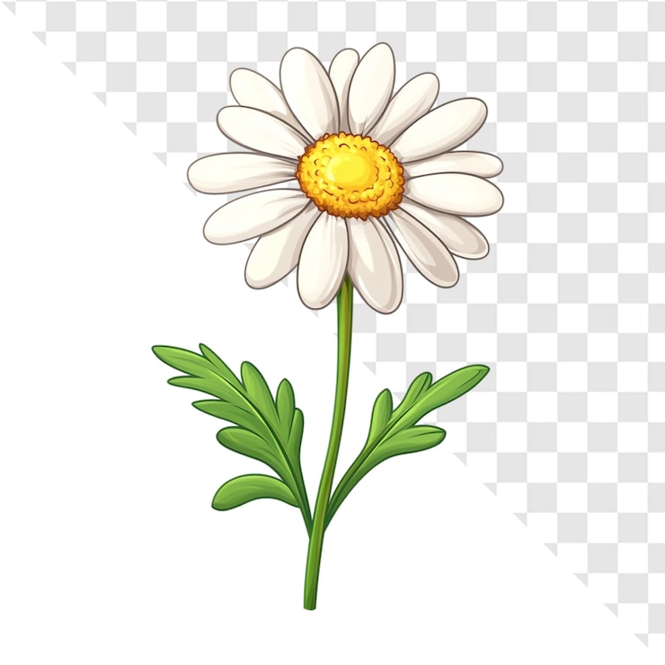 PSD een vrolijke madeliefde een symbool van zuiverheid en vreugde