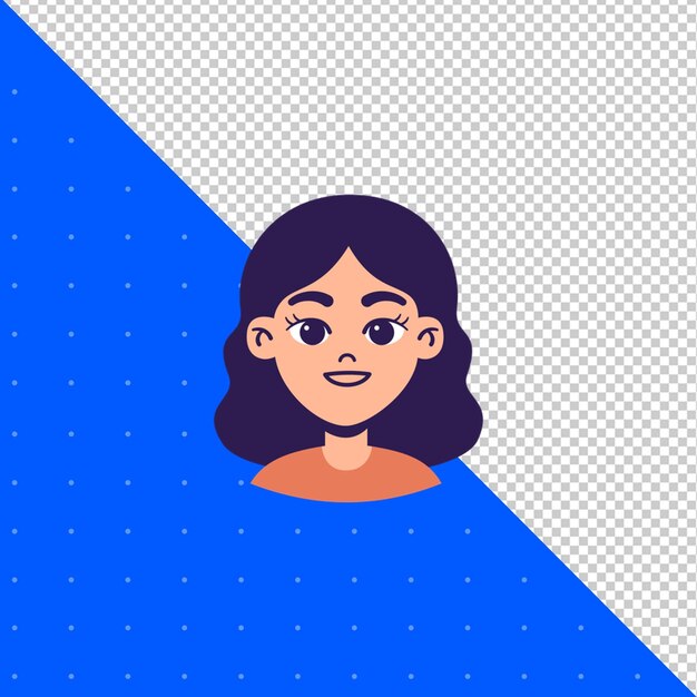 een vrouw met een blauwe achtergrond met een vrouw aan de linkerkant