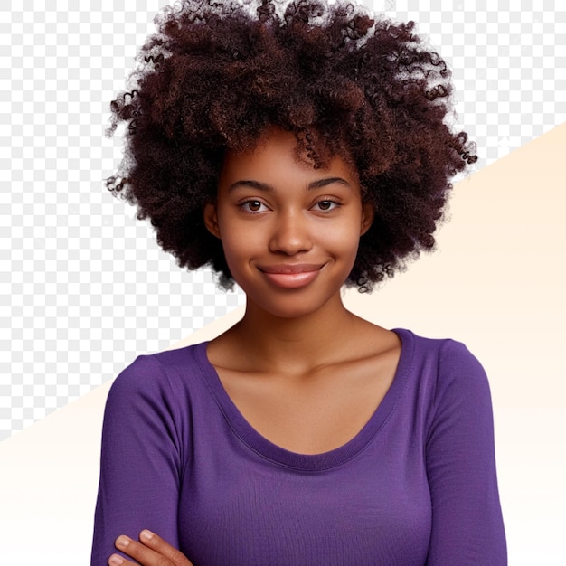 Een vrouw met een paars shirt waarop staat: "Ze is een meisje".