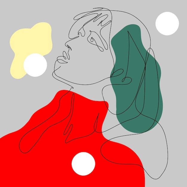 een vrouw met groen haar en een rood shirt met een witte punt erop