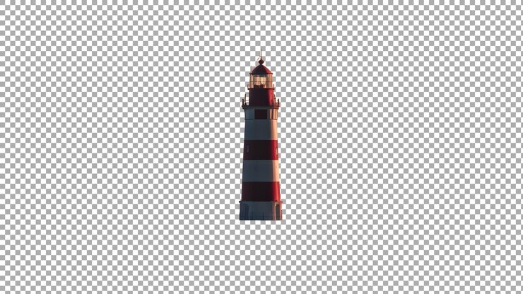PSD een vuurtoren op een witte achtergrond