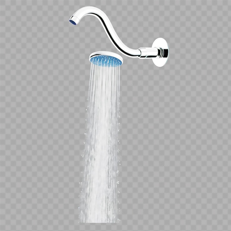 PSD een waterslang met een blauwe top wordt gespoten met een buis met water