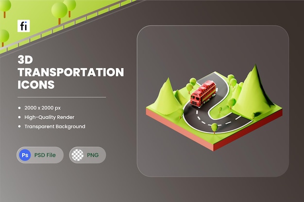 Een weg met een auto erop en een groene achtergrond
