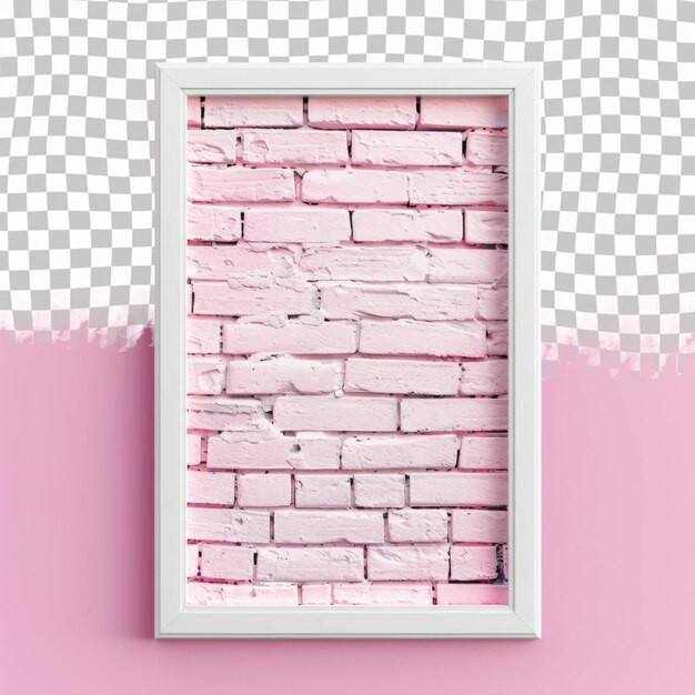 PSD een wit frame met een roze achtergrond en een wit frame met een roze rand