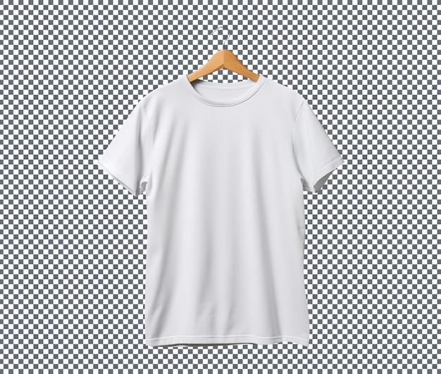 Een wit T-shirt geïsoleerd op een transparante achtergrond