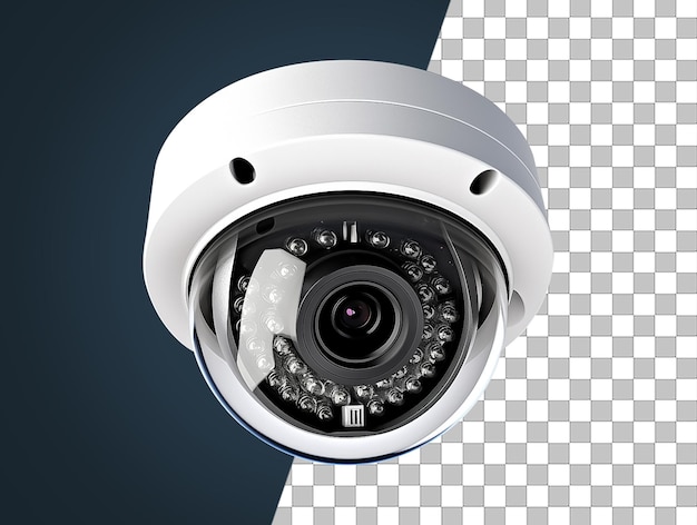 Een witte beveiligingscamera cctv beveiligingscamera