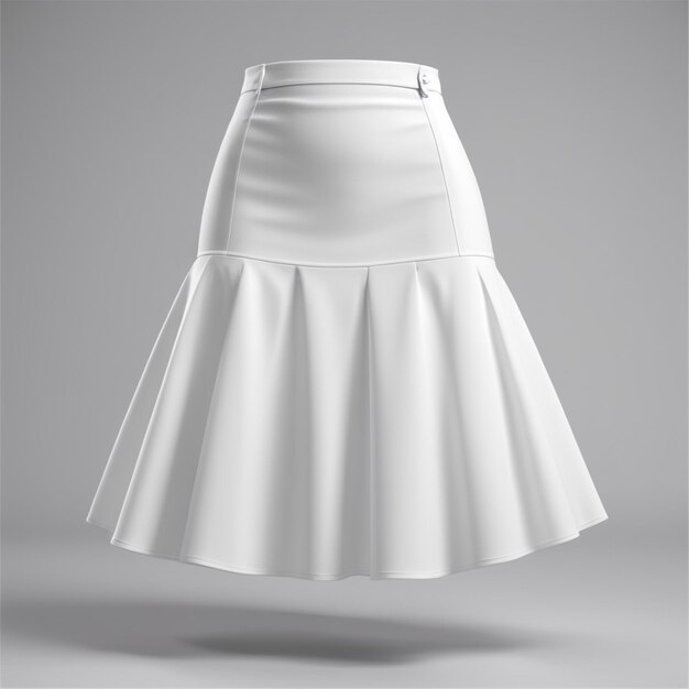 PSD een witte rok met een witte riem waarop staat: 