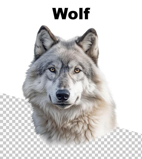 PSD een wolfsposter met bovenaan de titel wolf.