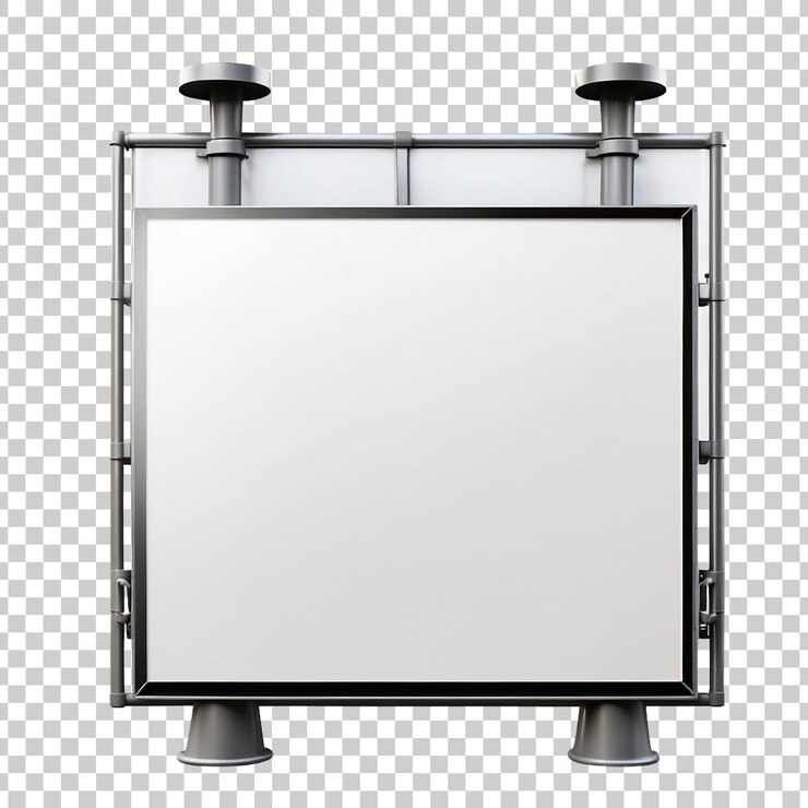 PSD een zilveren scherm met een witte achtergrond en een zwart vierkant
