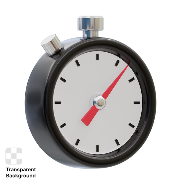 een zwart horloge met een rode tweede hand op het gezicht
