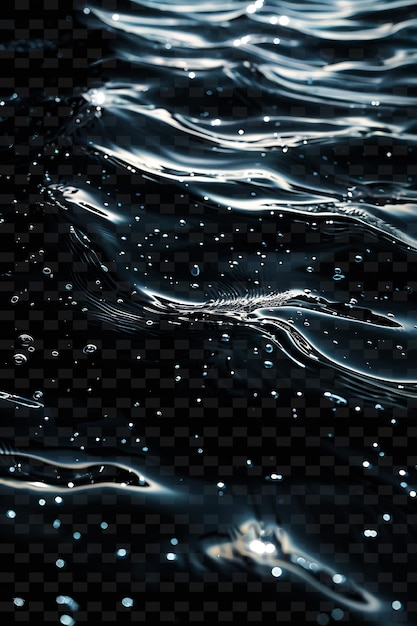 PSD een zwart oppervlak met waterbubbels en bubbels