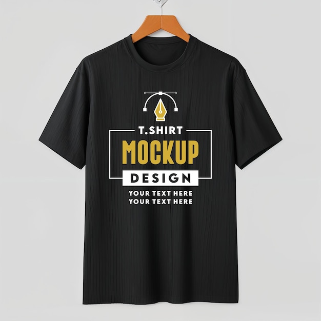 een zwart t-shirt met de woorden t-shirt erop is een zwart shirt waarop staat ik ontwerp uw ontwerp