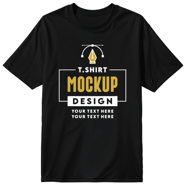 een zwart t-shirt met een shirt waarop staat shirt design design design