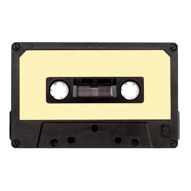 een zwart-wit cassette zonder achtergrond